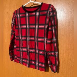 KicKee Pants Christmas Plaid Top Size 5